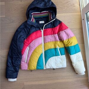 Marine Layer Rainbow Puffer Jacket